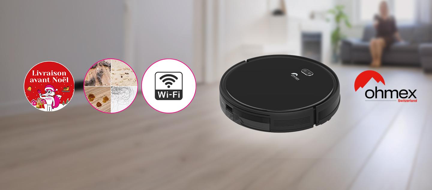 Aspirateur robot connecté Ohmex