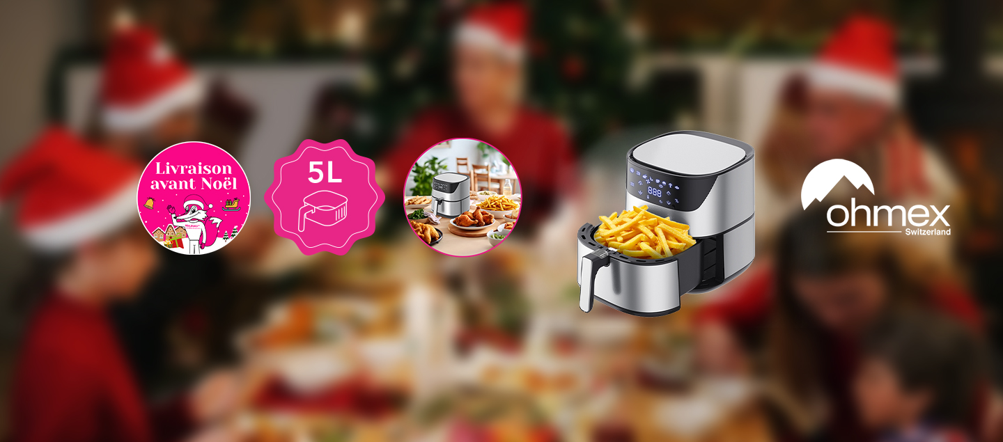 Friteuse à air chaud Air Fryer (sans huile) OHMEX