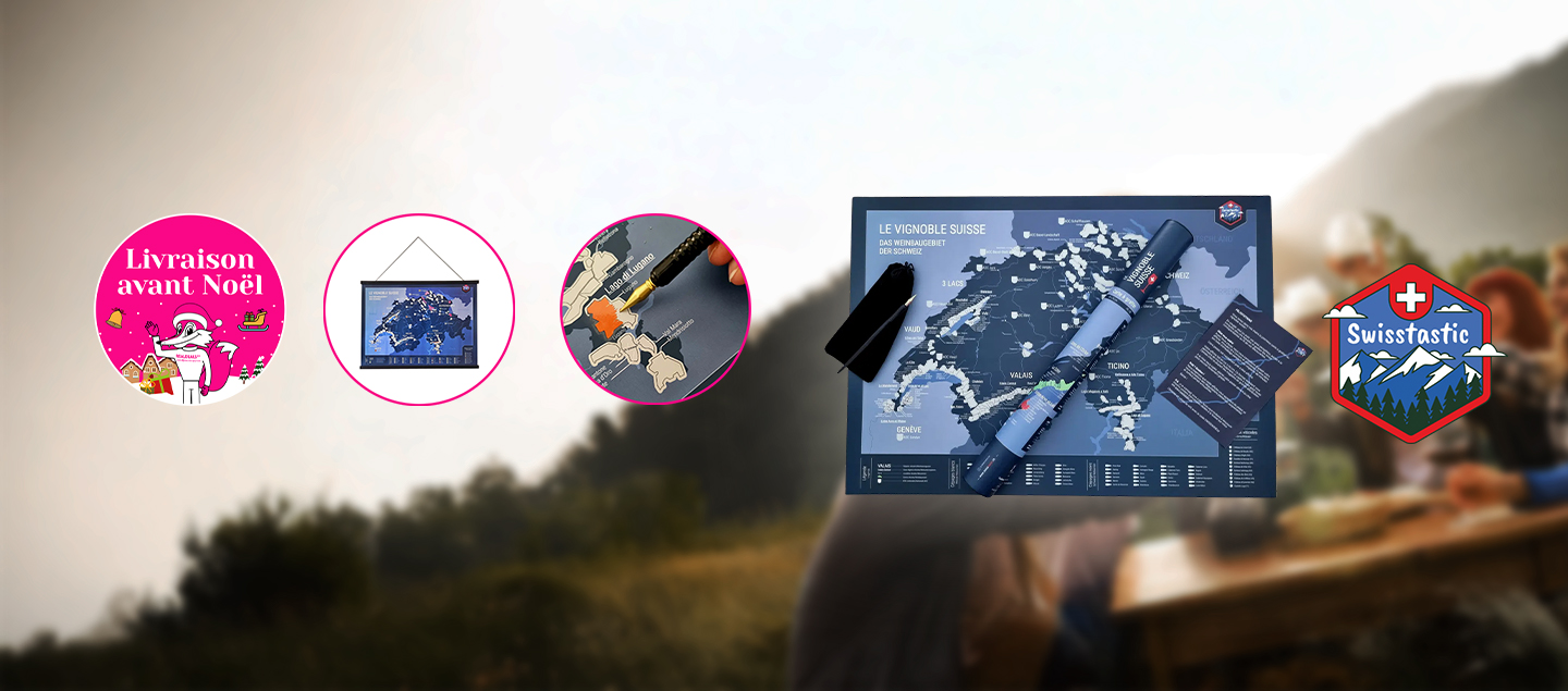 Carte à gratter du vignoble suisse SWISSTASTIC