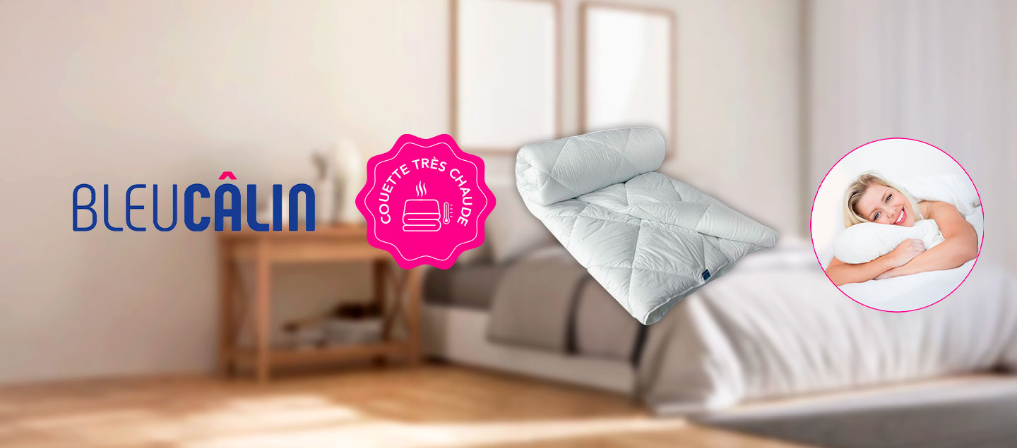 Duvet haute qualité doux et moelleux BLEU CALIN