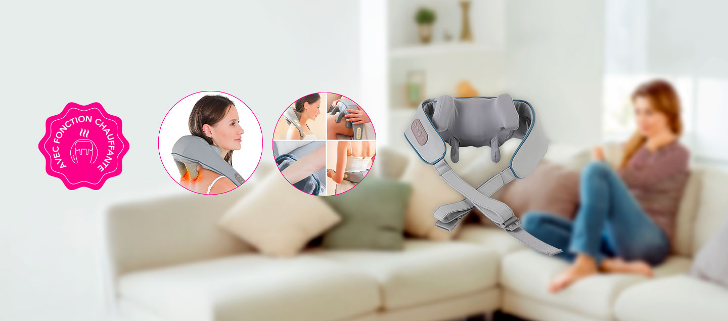Appareil de massage rechargeable et portable avec fonction chauffante