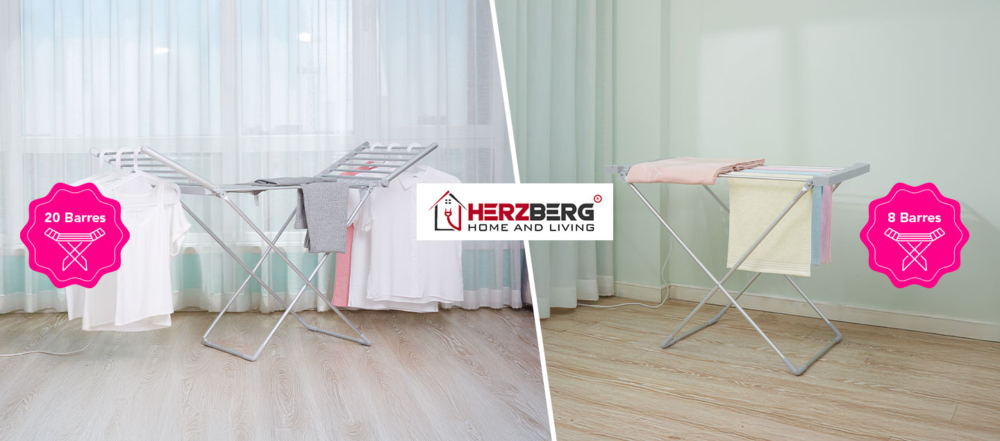 Etendoir à linge électrique pliable Herzberg