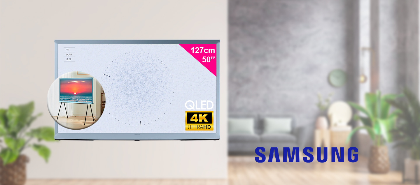 TV QLED design 50'' Samsung 4k SmartTV - Bleu