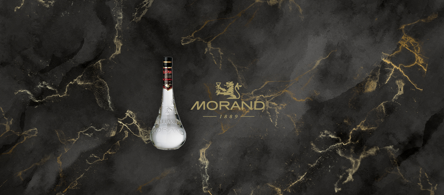 1 bouteille - Carafe 70cl forme poire Williamine 45% Réserve spéciale de la distillerie Morand