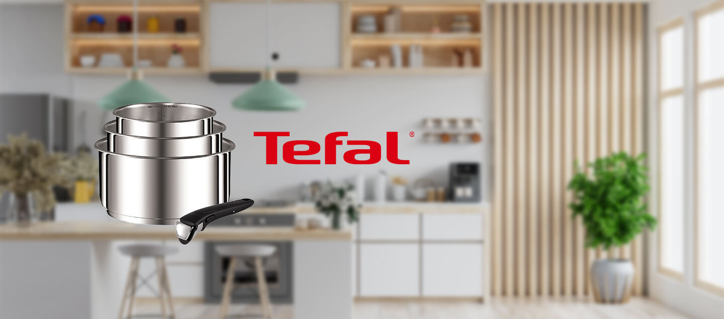 Set de 3 casseroles inox Tefal