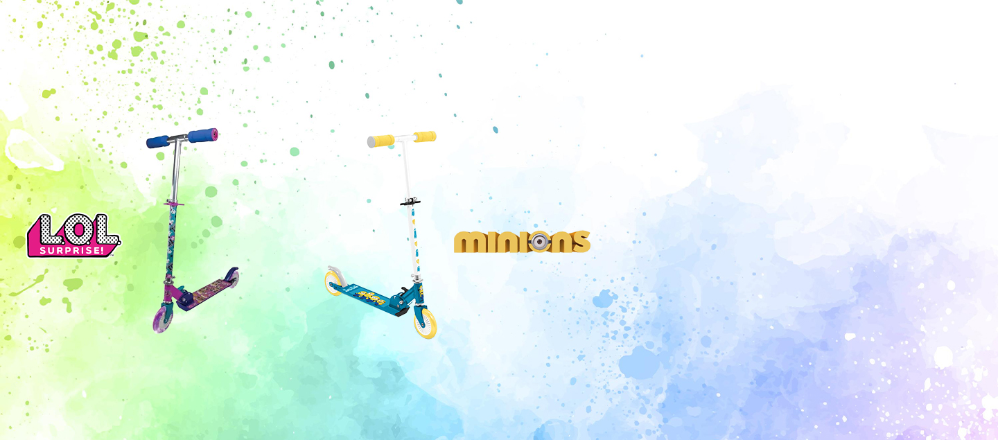 Trottinette 2 roues LED LOL ou Les Minions