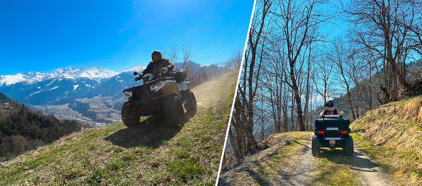 Balade de 2 heures en Quad au départ de Verbier pour 1 ou 2 personnes