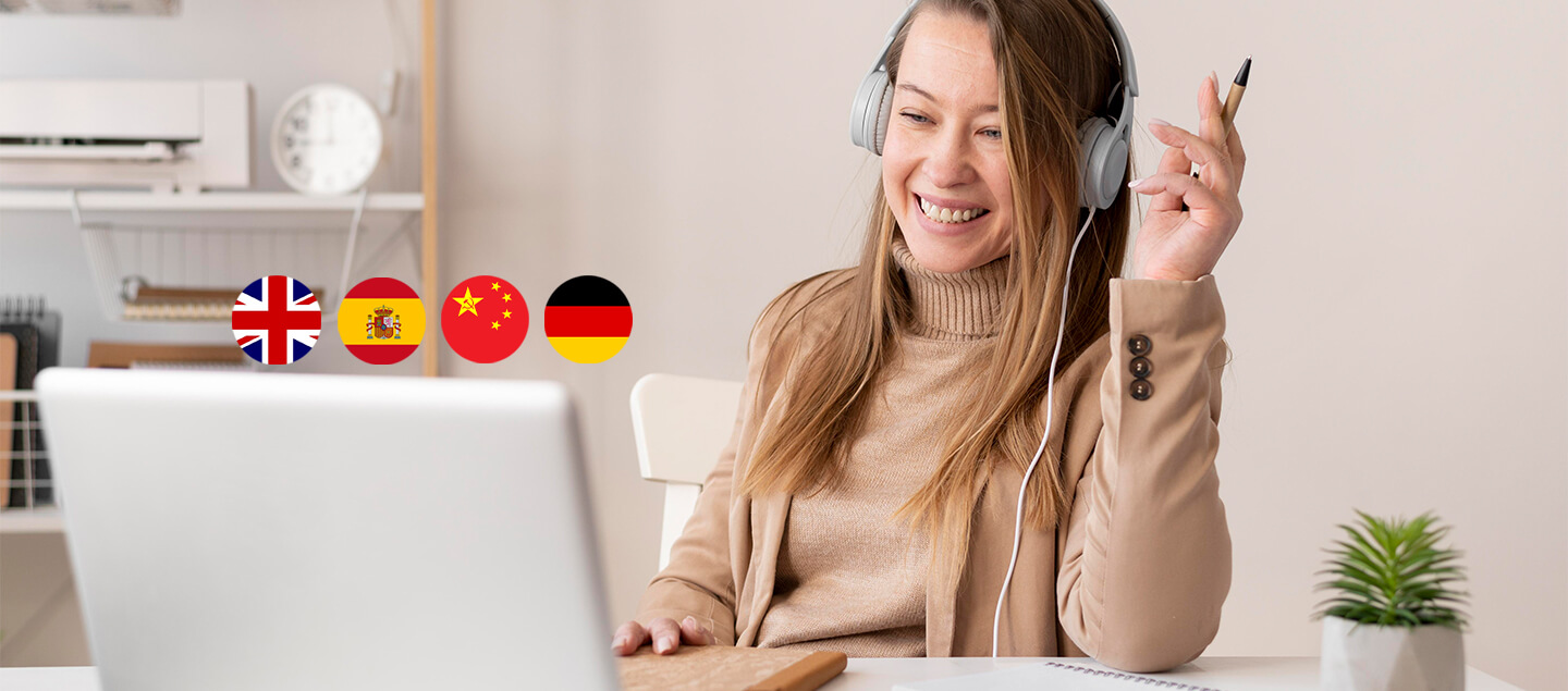 Cours de langue e-learning (anglais, allemand ou espagnol)