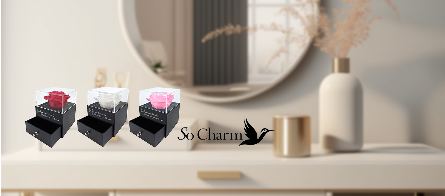 Coffret bijoux rose éternelle SoCharm