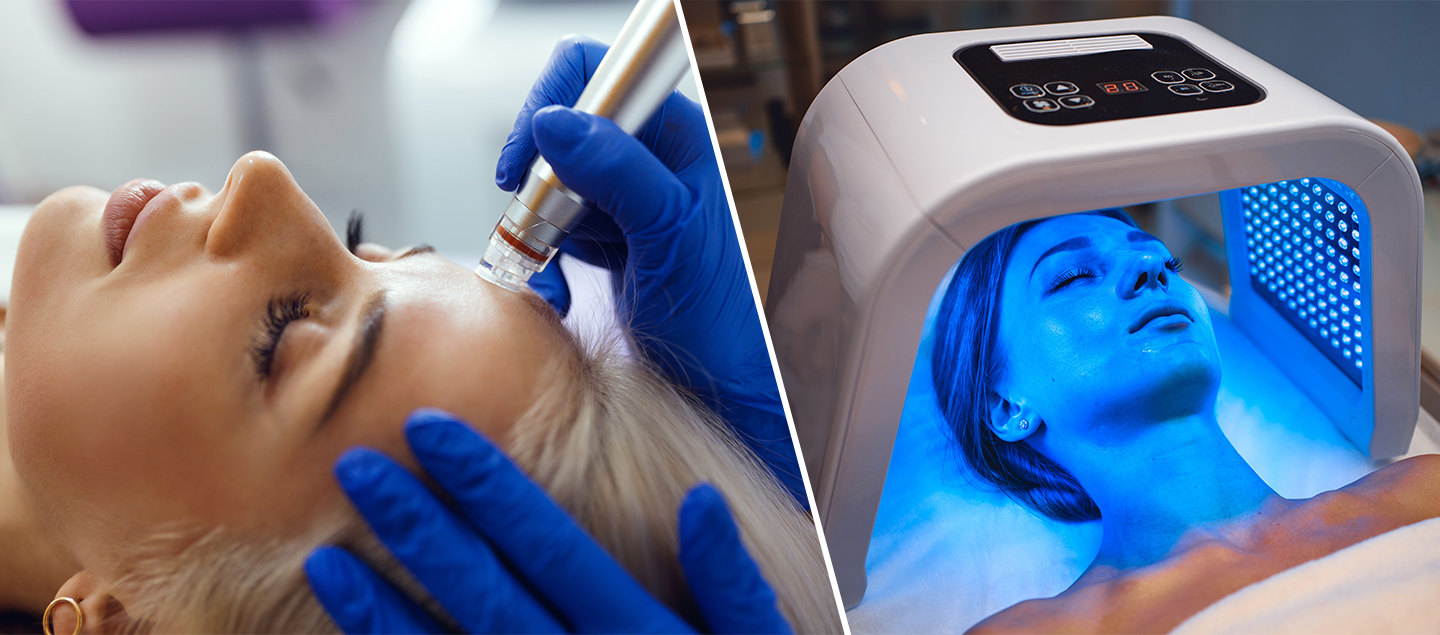 Soin du visage Hydrafacial et Luminothérapie