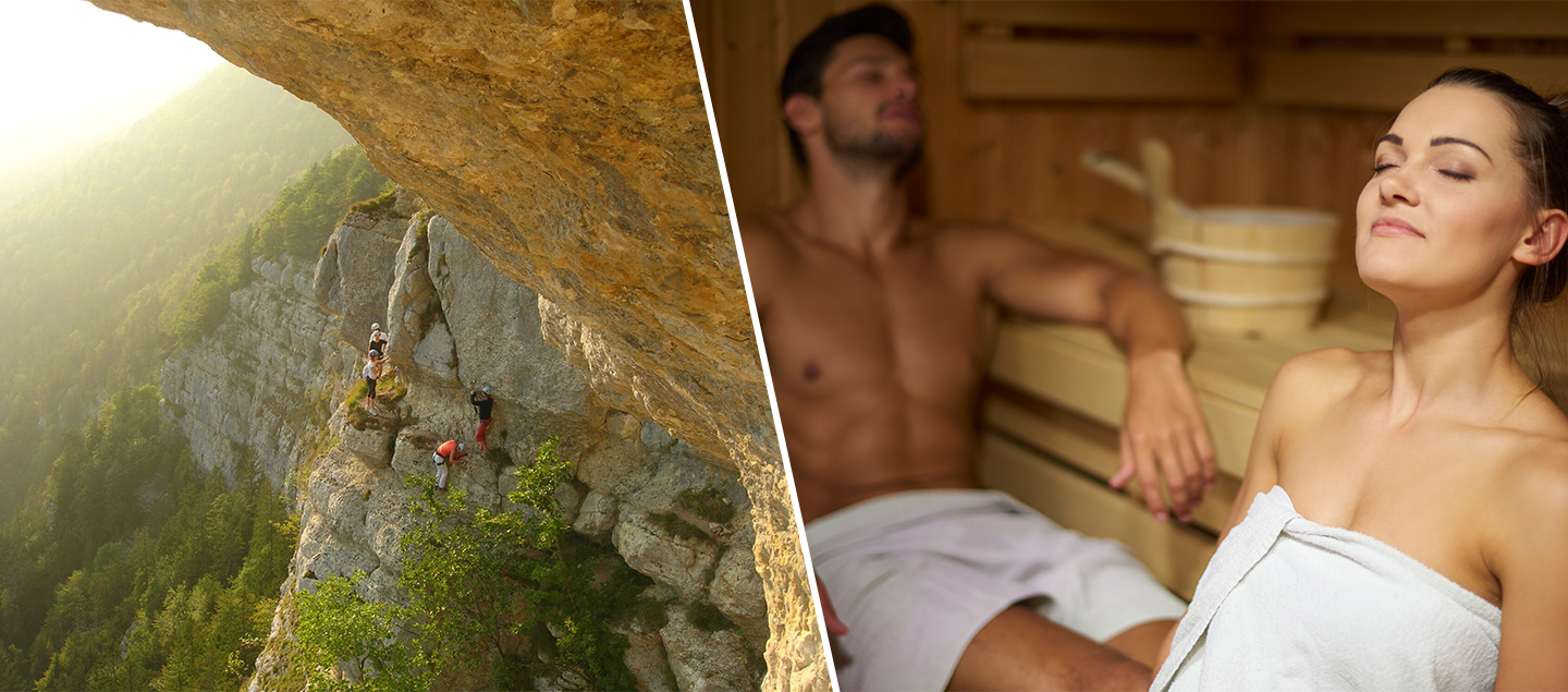 Via Ferrata avec entrée à la Piscine et accès au Wellness pour 2 personnes