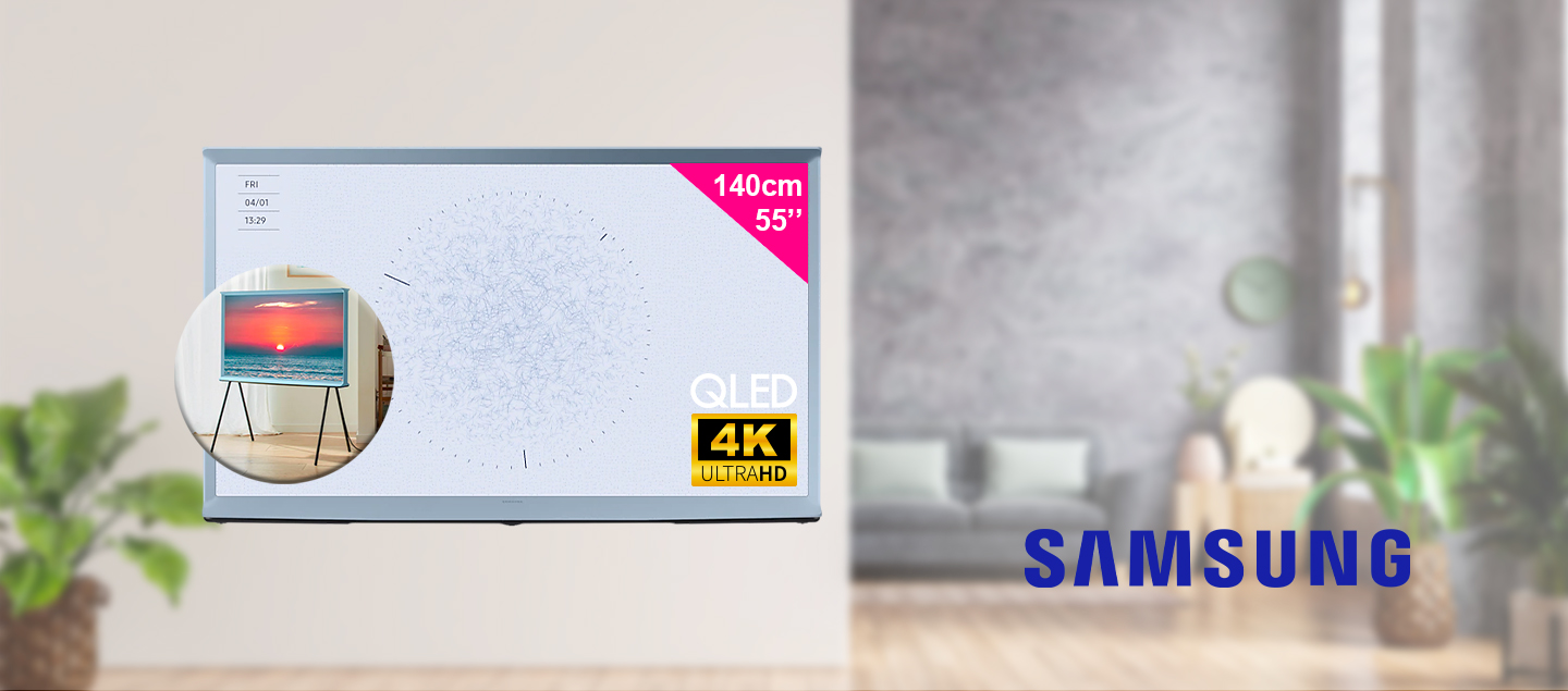 TV QLED design 55'' Samsung 4k SmartTV - Bleu