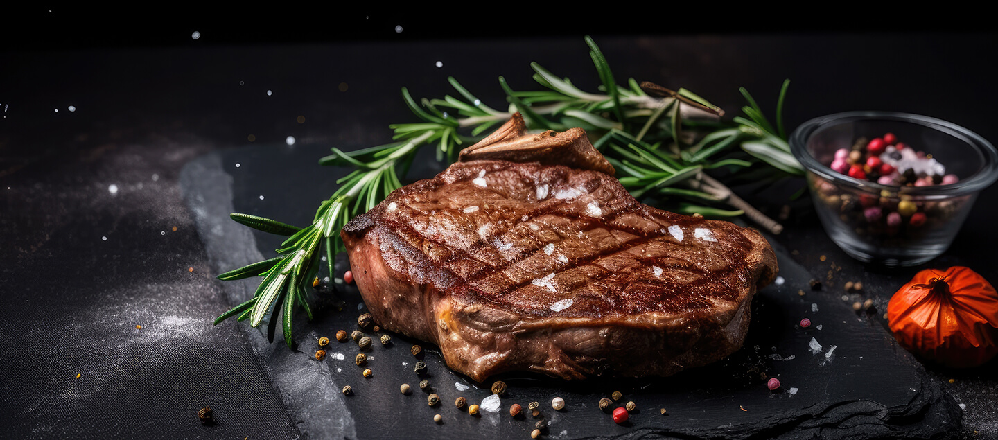 Menu Filet de bœuf sur ardoise avec entrée et dessert pour 2 ou 4 personnes