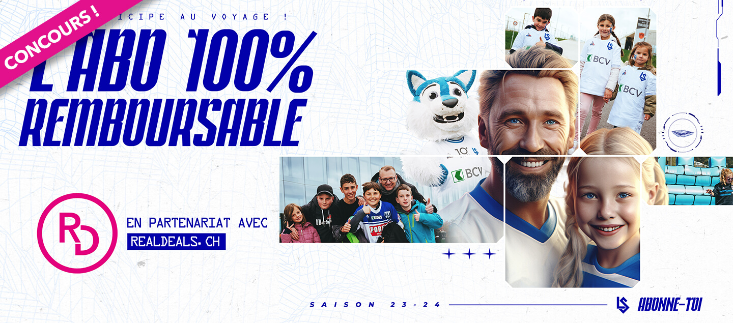 Concours : 3 Abonnements pour la saison 2023-2024 du FC Lausanne-Sport à gagner d’une valeur de CHF 520.-