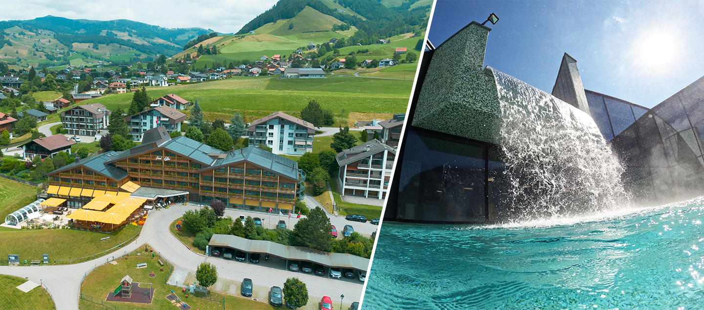 Séjour à l'Hôtel Cailler de Charmey en Demi-pension avec Entrée aux bains illimitée pour 2 personnes