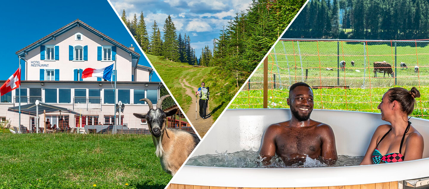 Séjour remise en forme d'une semaine à la Grand’Borne avec nuitées en chambre, randonnées, yoga, spa et massages