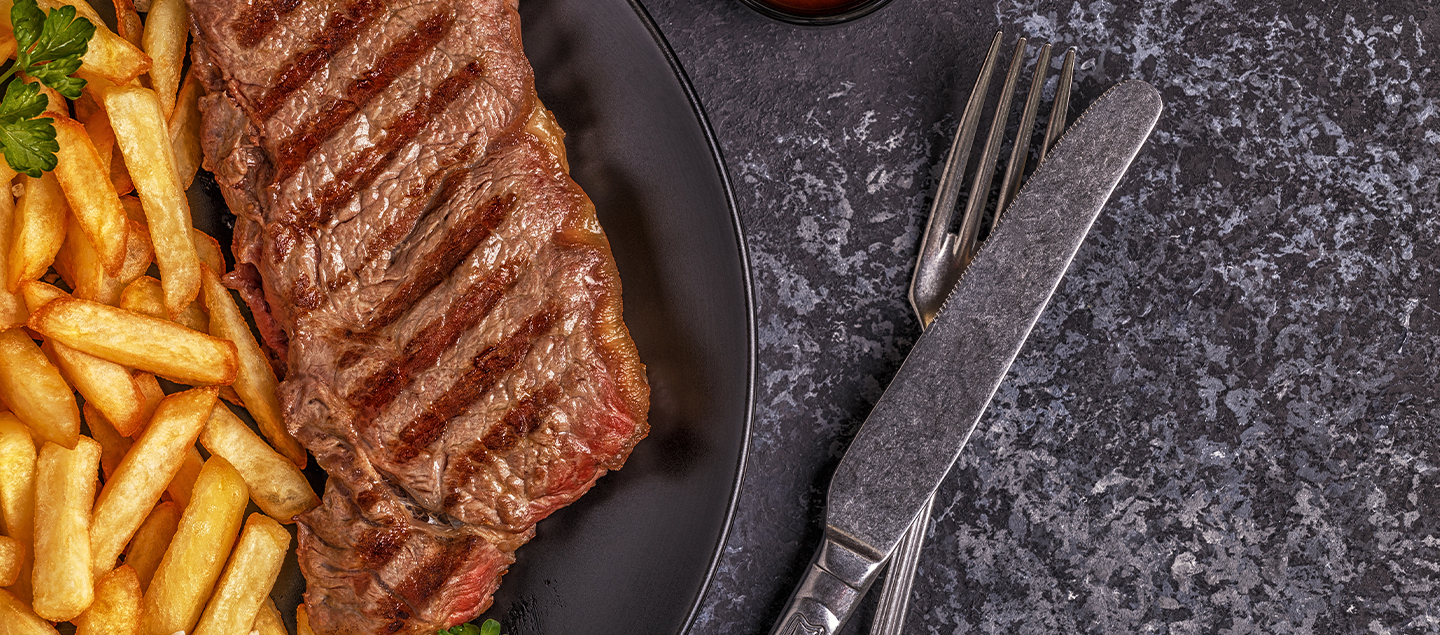 Menu Entrecôte Buffalo avec entrée, dessert et Verre de Bienvenue dès 2 personnes