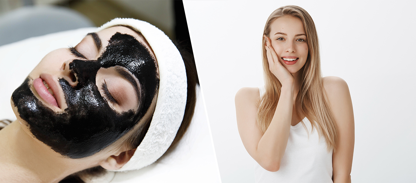 Soin du visage, Peeling au charbon, Photothérapie avec Blanchiment dentaire et pose de Strass dentaire au choix
