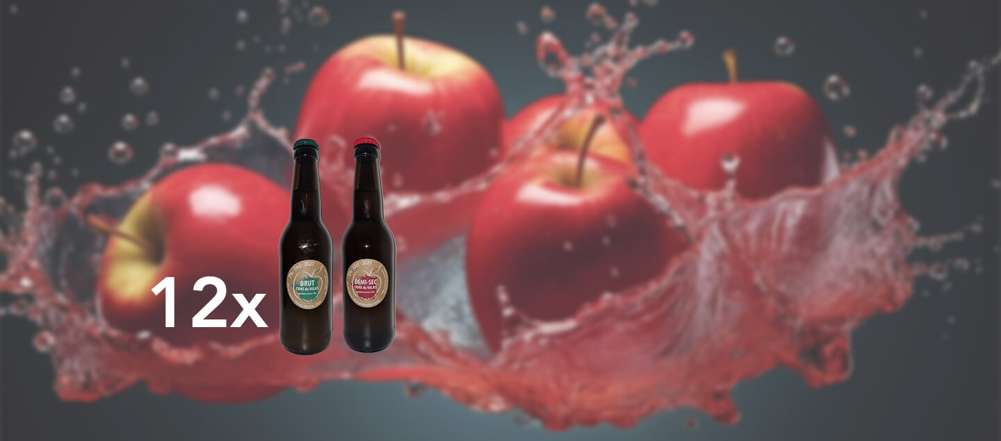 Set de 12 bouteilles de Cidre du Valais