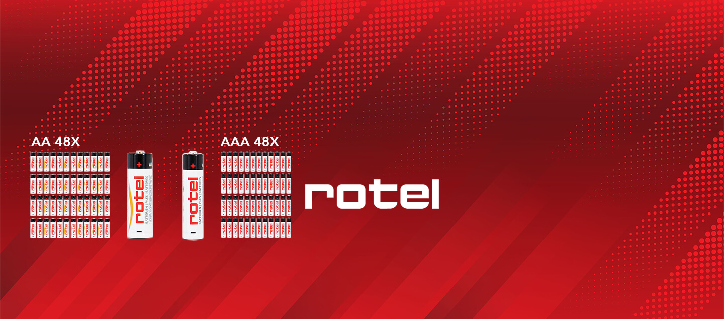Set de 48 piles AA ou AAA Rotel 