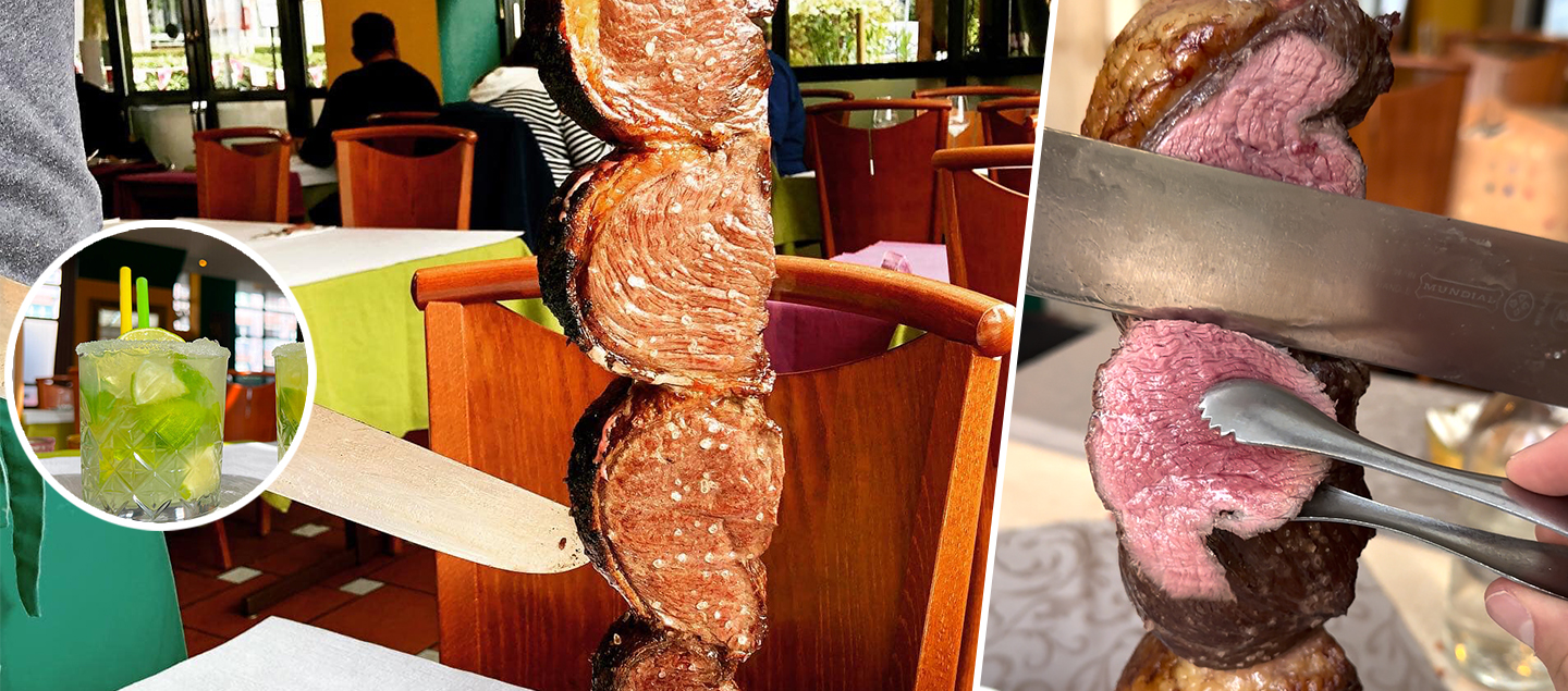 Rodizio brésilien à volonté avec entrée, dessert et Caipirinha dès 2 personnes