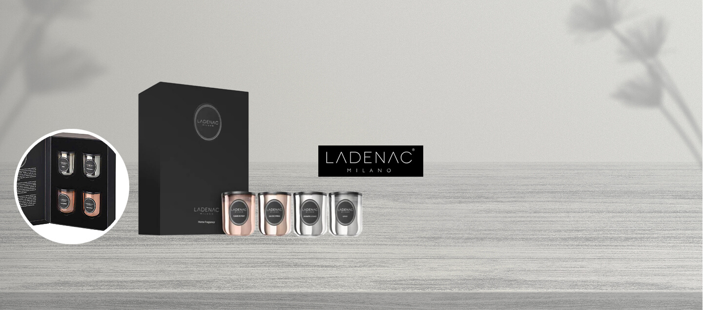 Coffret découverte luxueux de 4 bougies Ladenac Milano
