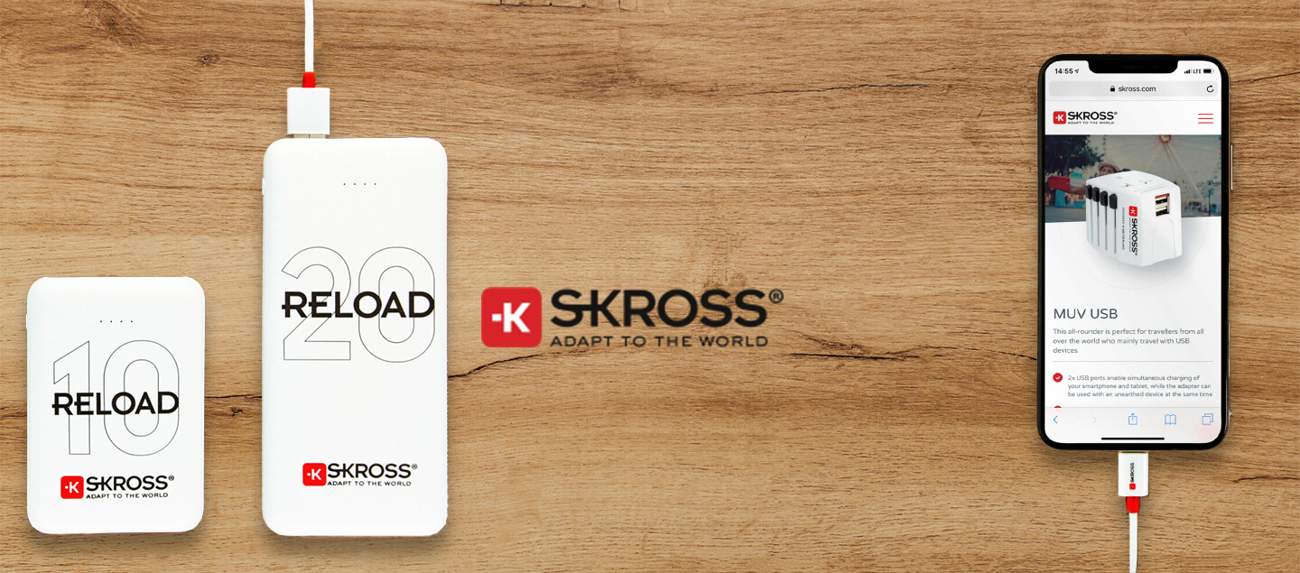 Batterie portable 10'000 mAh ou 20'000 mAh SkRoss