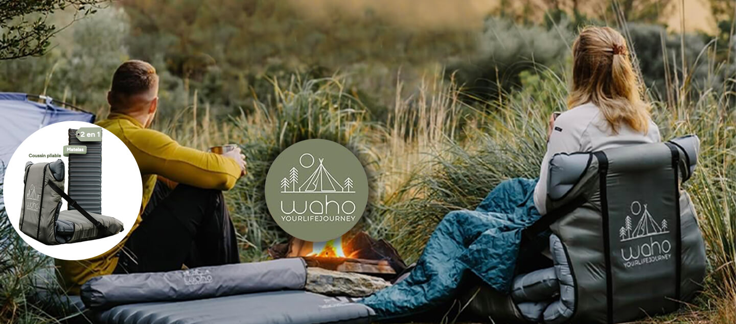 Matelas et coussin pliable 2en1 pratique Waho
