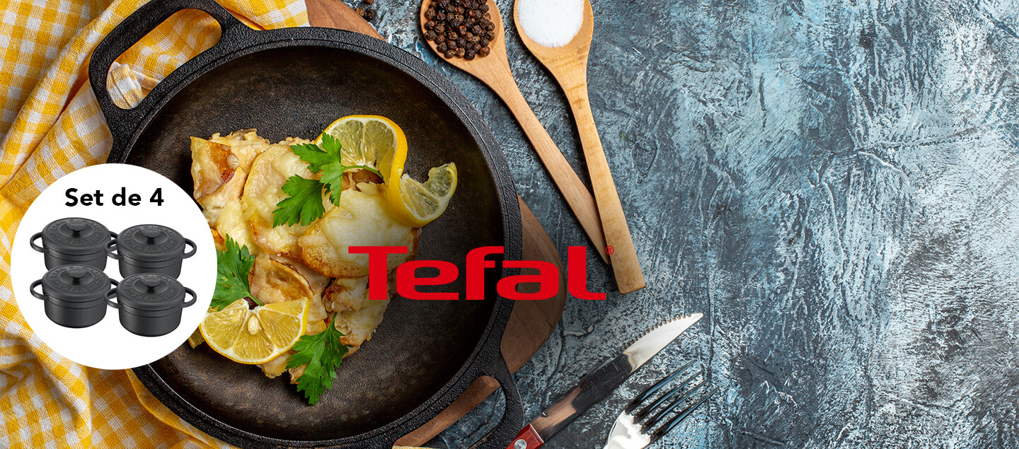 Set de 4 mini-cocottes en fonte Tefal 