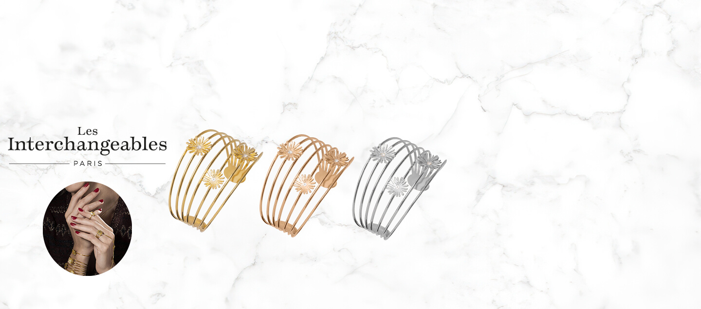 Bracelet manchette Soleil Les Interchangeables - Livraison offerte