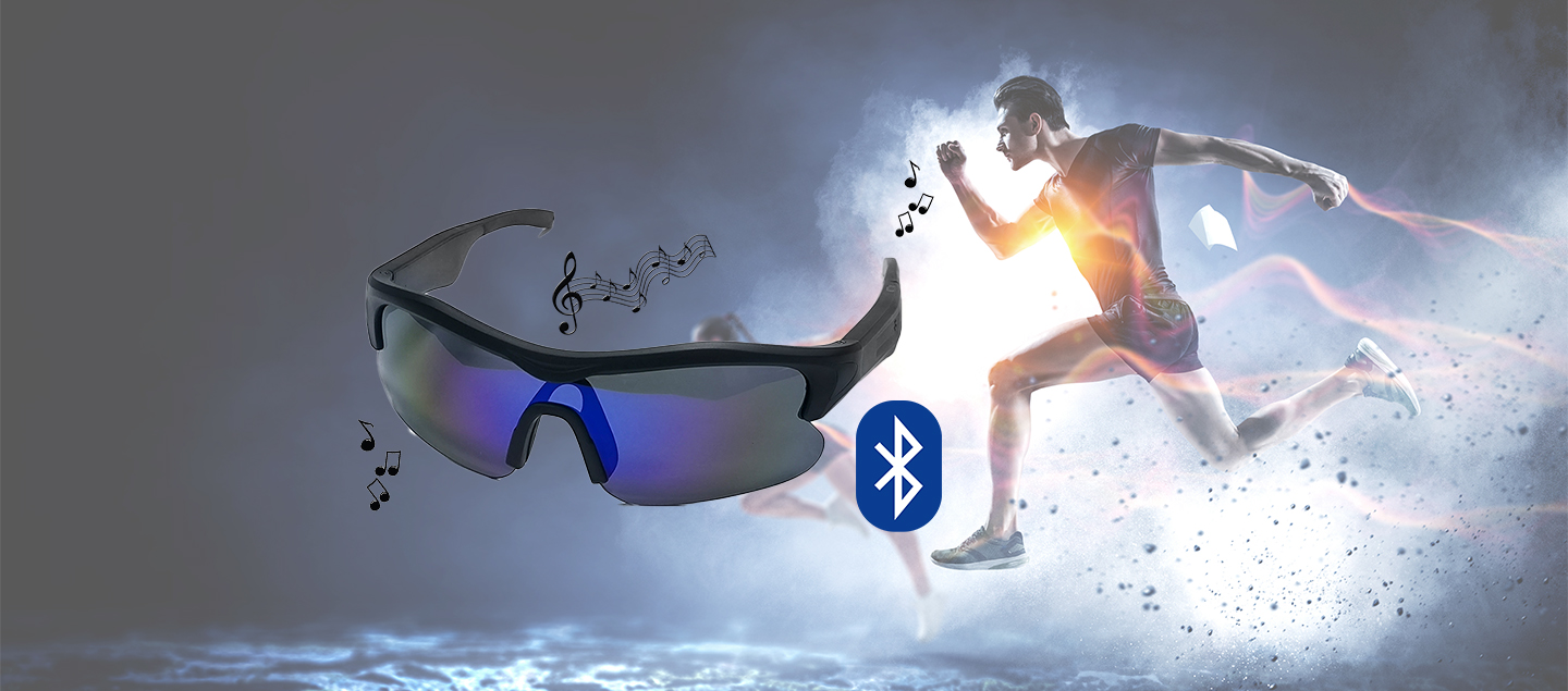 Lunette de soleil Bluetooth avec haut-parleur connecté