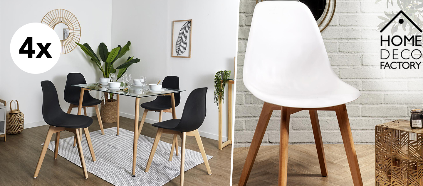 Set de 4 chaises scandinaves