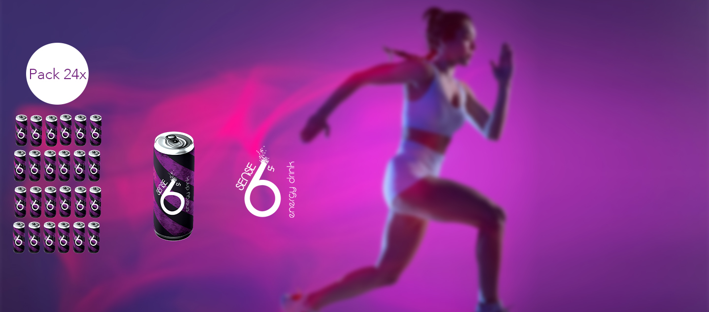 Set de 24 canettes boissons énergisantes 6th Sens Energy Drink   