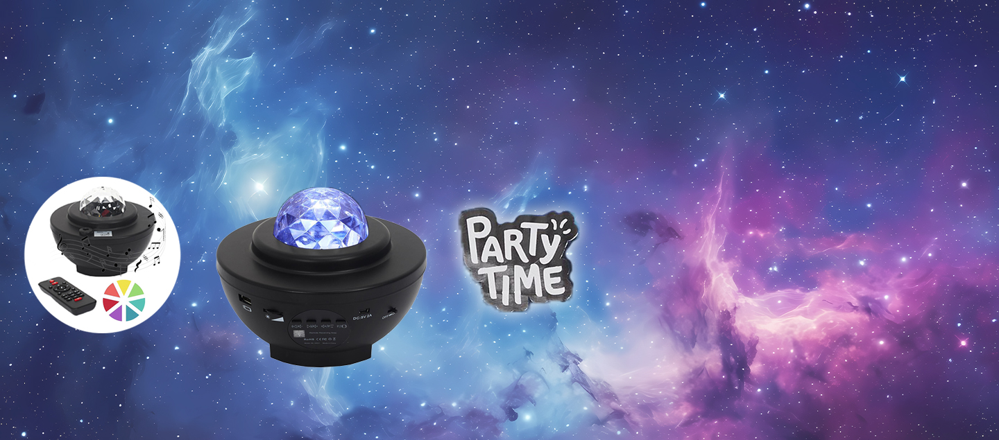 Projecteur LED (3 modes de couleurs) avec enceinte sans Fil Bluetooth
