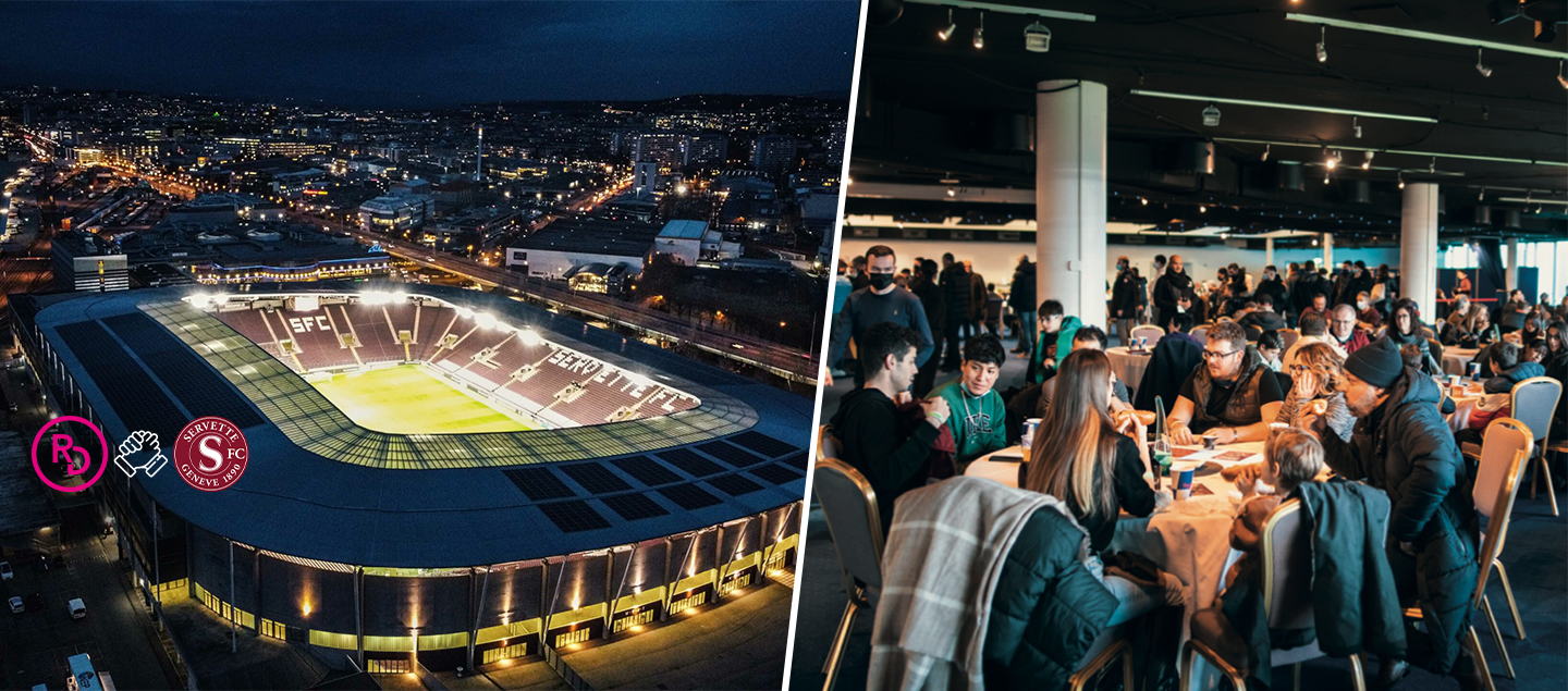 SERVETTExRD - 1 accès en Lounge Grenat pour un match du Servette FC avec 1 Verre de bienvenue offert et Boissons incluses (Softs) jusqu'à la mi-temps (VS FC SLO ou VS FC Zürich)
