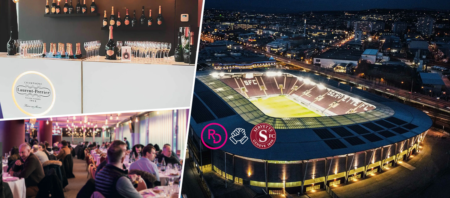 SERVETTExRD - 1 accès en Laurent-Perrier Lounge pour un match du Servette FC avec 1 Verre de Champagne offert, Apéritif dinatoire et Boissons à volonté (VS FC SLO ou VS FC Zürich)