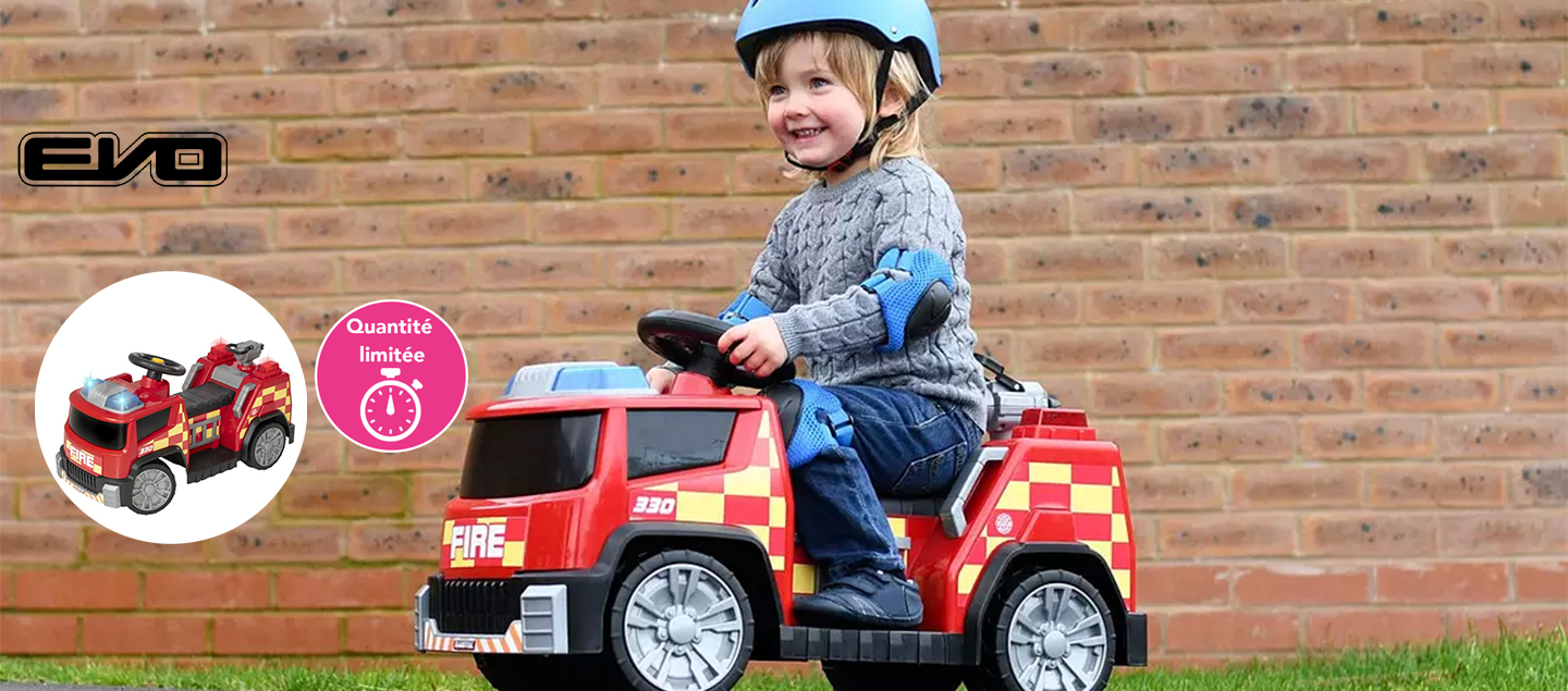 Camion de pompier électrique pour enfants avec batterie