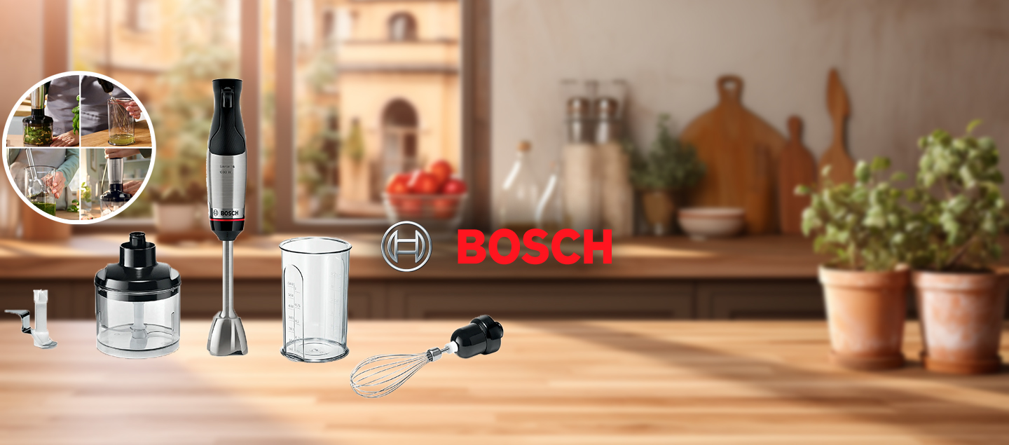 Mixeur plongeant avec 5 accessoires, 1000W BOSCH