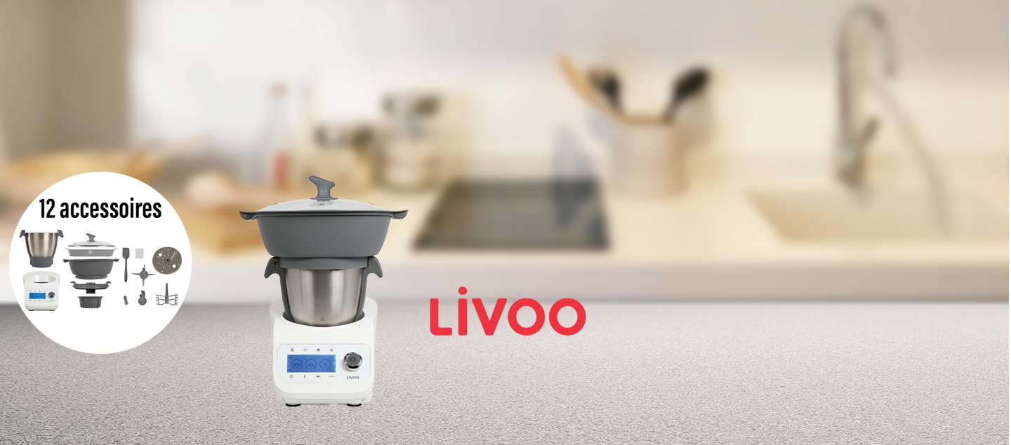 Robot Super Cooker Tout en 1 avec 12 accessoires inclus LIVOO