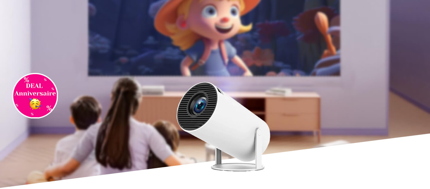 Projecteur connecté haute définition 4K (Application Netflix, Youtube, Amazon intégrées)