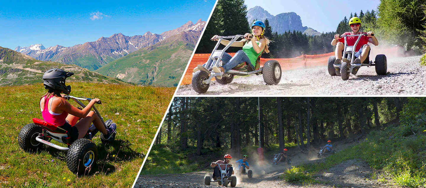 Descente en karting à Crans-Montana pour 2, 3 ou 4 personnes