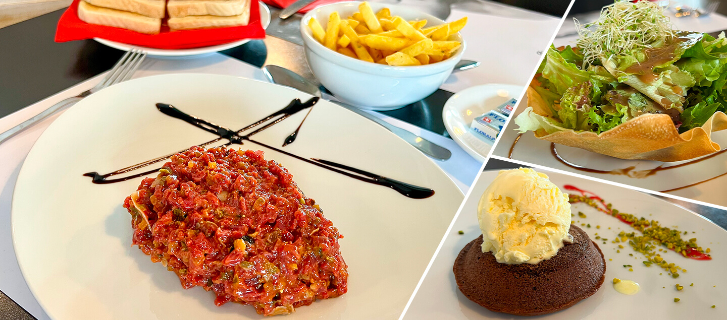 Tartare de boeuf préparé devant vous dès 2 personnes