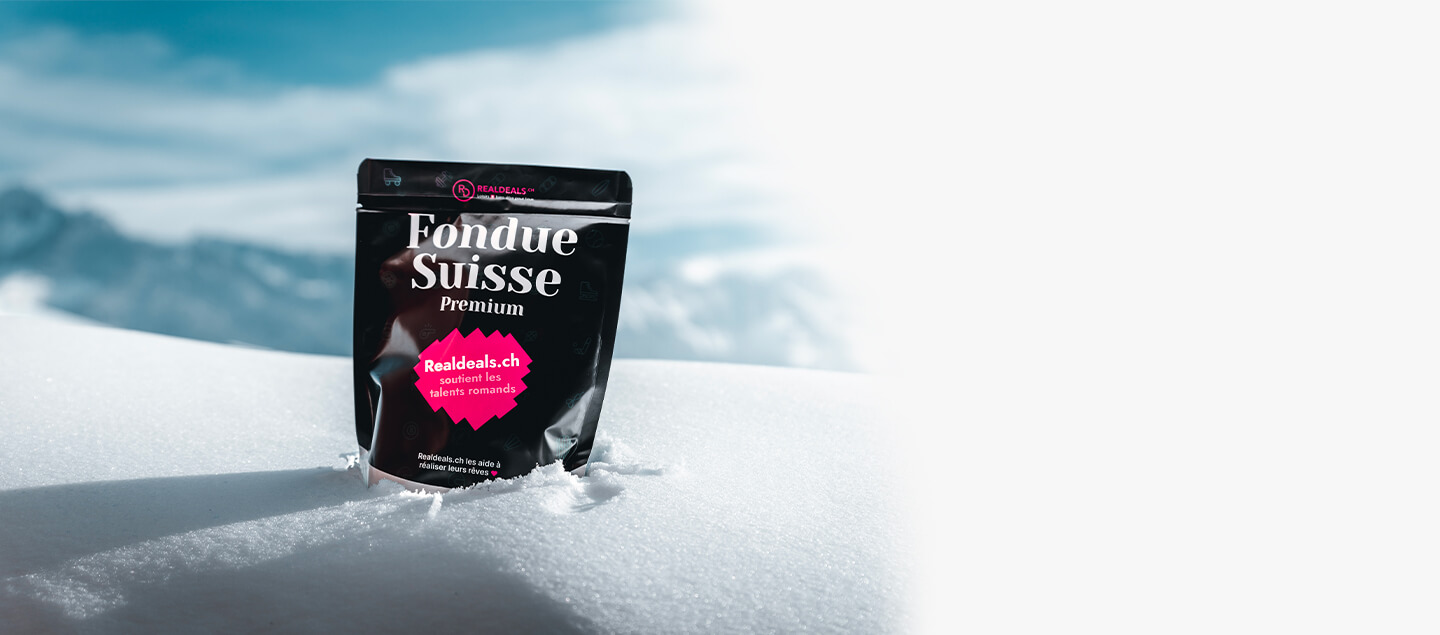 Fondue Suisse Premium moitié-moitié Realdeals.ch (400gr - 2 pers.)
