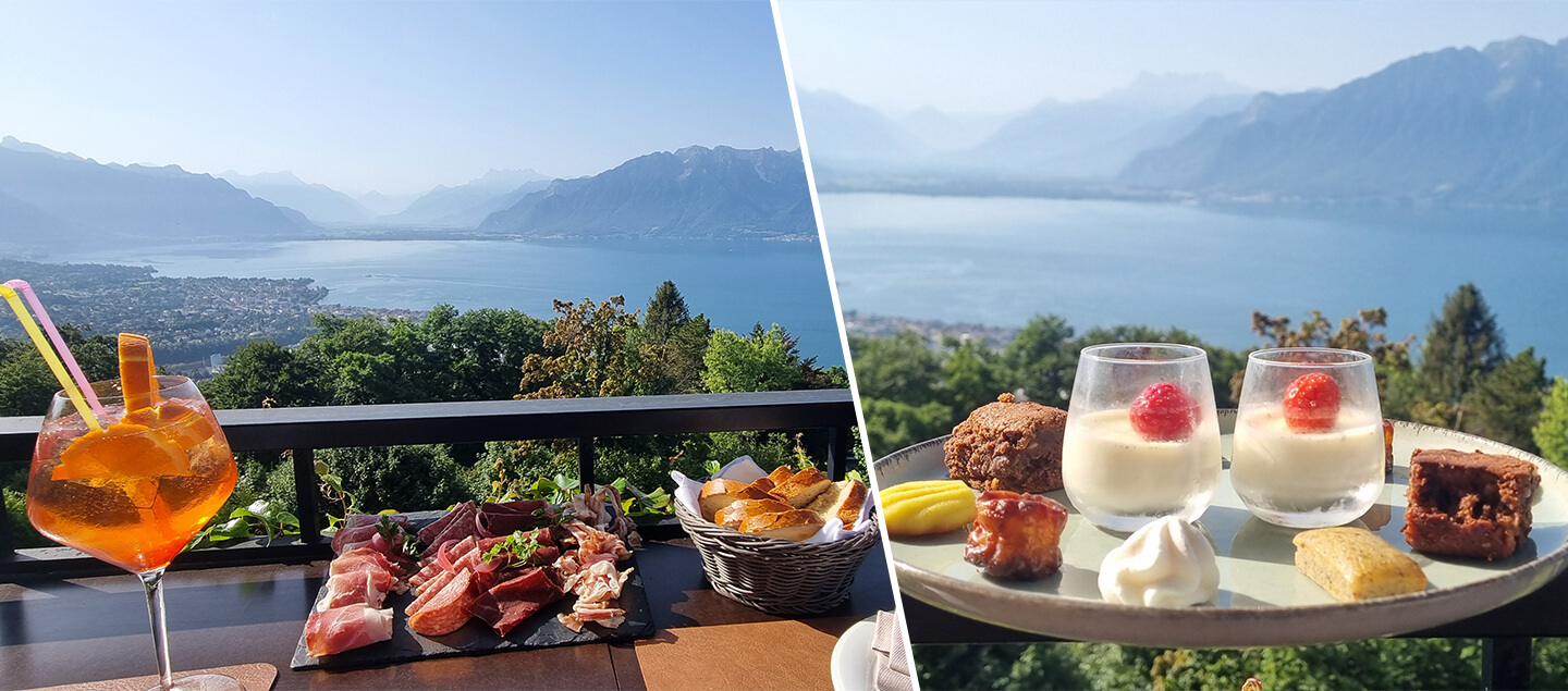 Ardoise de charcuterie, assiette de Mini-desserts maison avec Cocktail ou Bouteille de vin