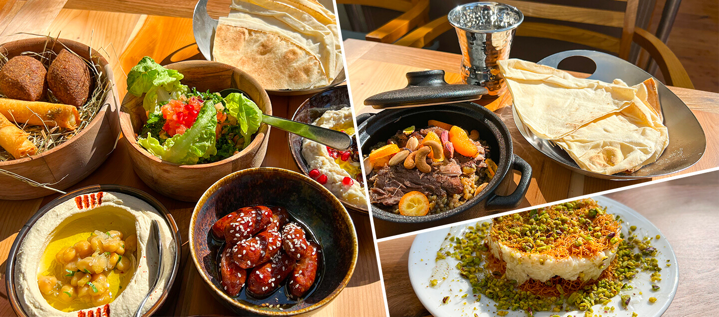 Menu découverte libanais avec entrée, plat et dessert dès 2 personnes