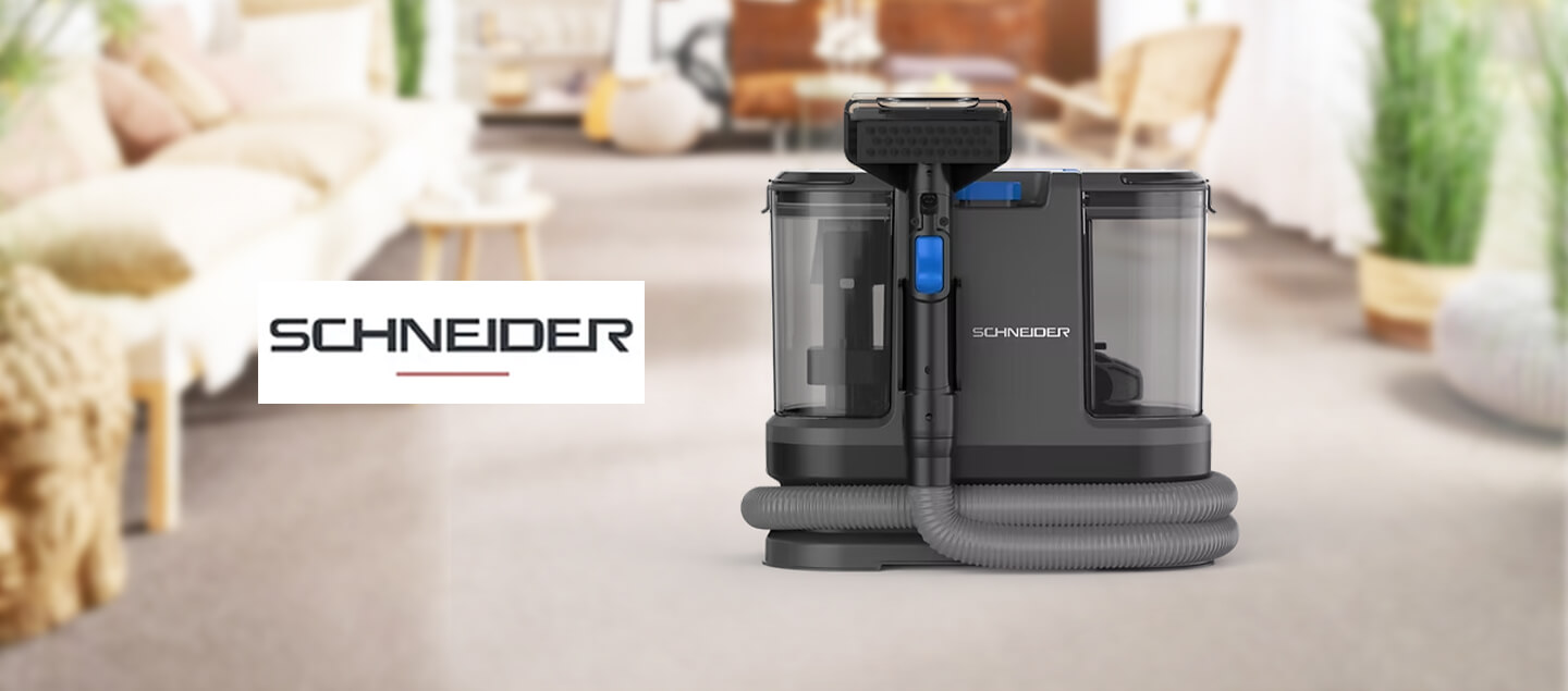 Nettoyeur-détacheur vapeur 2en1 avec 3 brosses inclus SCHNEIDER