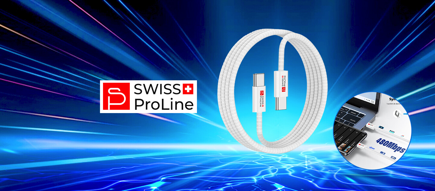 Câble USB-C à USB-C (1m) Swiss ProLine