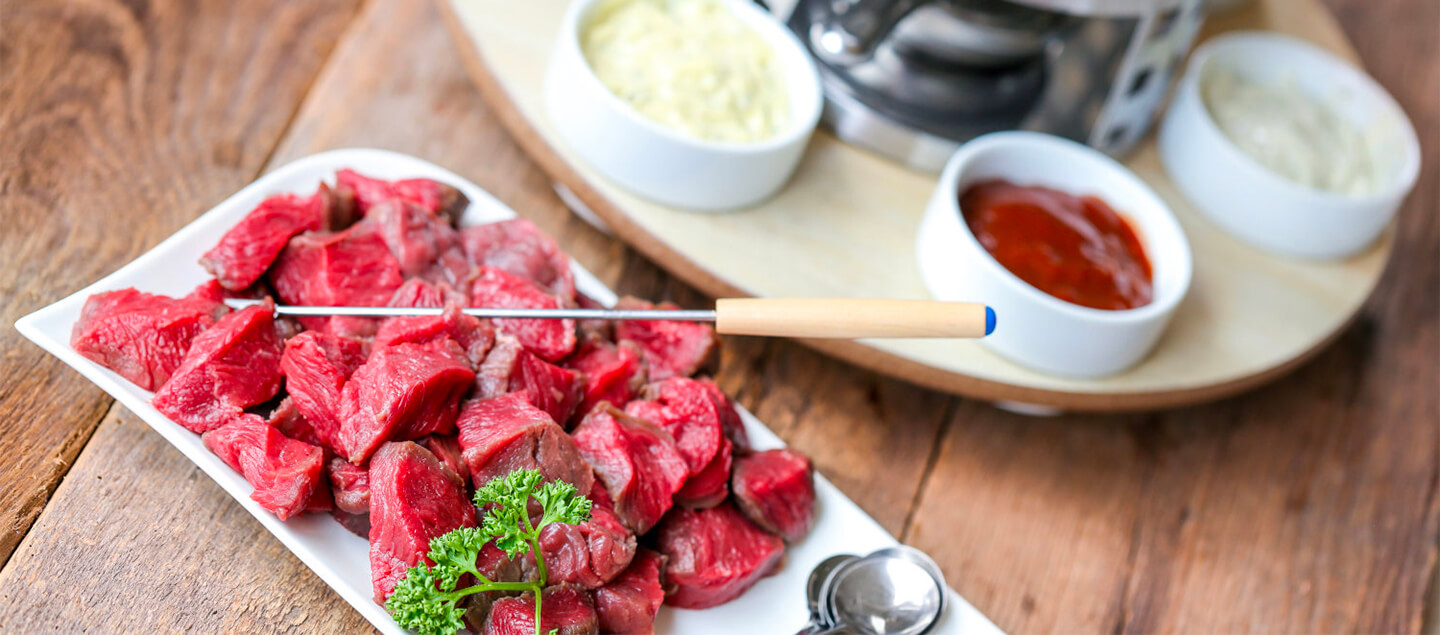 Menu fondue chinoise avec entrée et dessert pour 2 ou 4 personnes