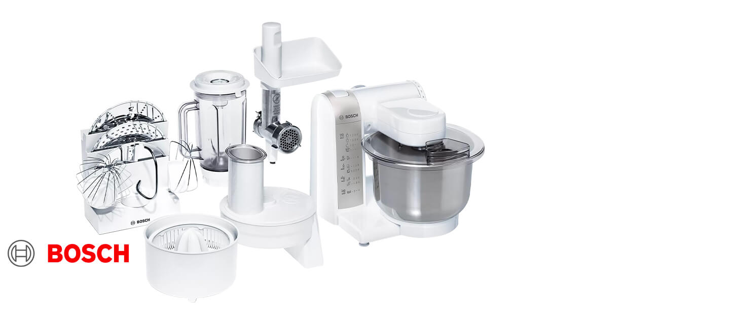 Robot de cuisine Bosch avec 15 accessoires
