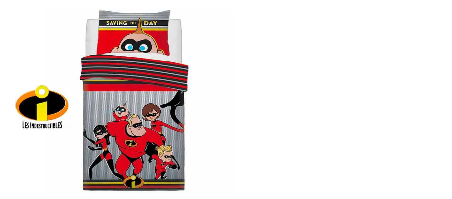 Fourre de Duvet et oreiller pour enfants réversible Les Indestructibles